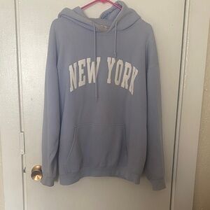 Lavender Hoodie with 'New York' Print